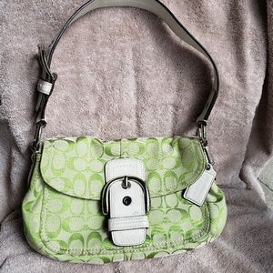 Bright Lime Green Coach Purse